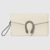 Gucci Women Dionysus Leather Clutch Metal-Free Tanned Leather-White