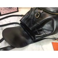 Gucci Women GG Gucci Horsebit 1955 Backpack in Black Leather