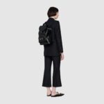 Gucci Women GG Gucci Horsebit 1955 Backpack in Black Leather - Imagen 8