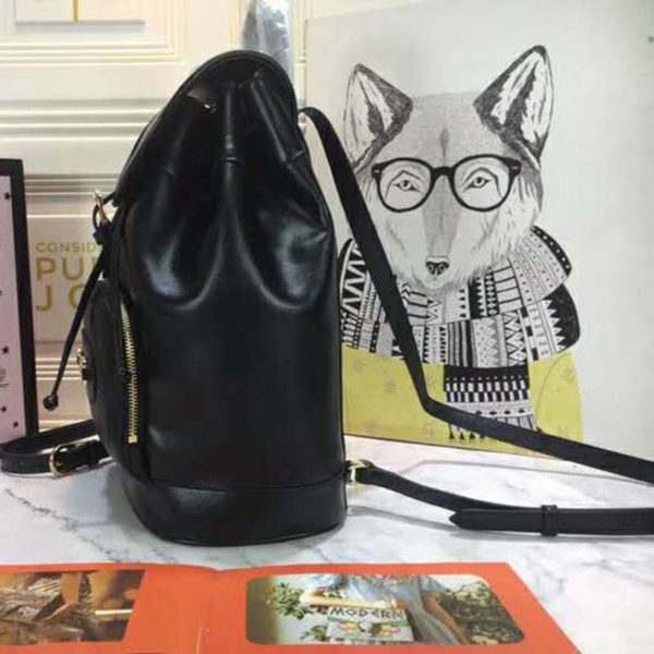 Gucci Women GG Gucci Horsebit 1955 Backpack in Black Leather (5)