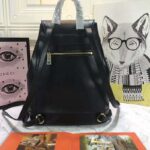 Gucci Women GG Gucci Horsebit 1955 Backpack in Black Leather - Imagen 4