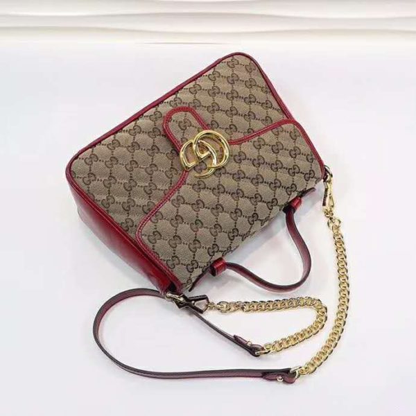 Gucci Women GG Marmont Mini Top Handle Bag Matelassé Original Canvas (10)