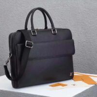 Louis Vuitton LV Men Alex Briefcase Embossed Taiga Cowhide Leather