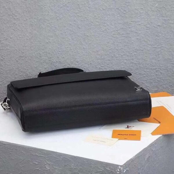 Louis Vuitton LV Men Alex Briefcase Embossed Taiga Cowhide Leather (5)