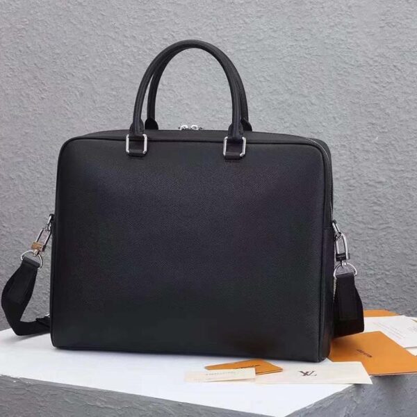 Louis Vuitton LV Men Alex Briefcase Embossed Taiga Cowhide Leather (8)