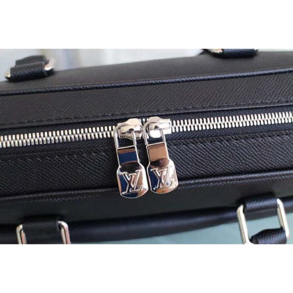 Louis Vuitton LV Men Alex Briefcase Embossed Taiga Cowhide Leather (8)