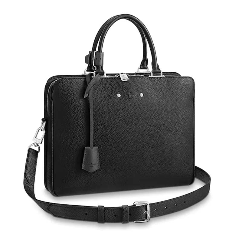 Louis Vuitton S Lock Briefcase Black Taurillon