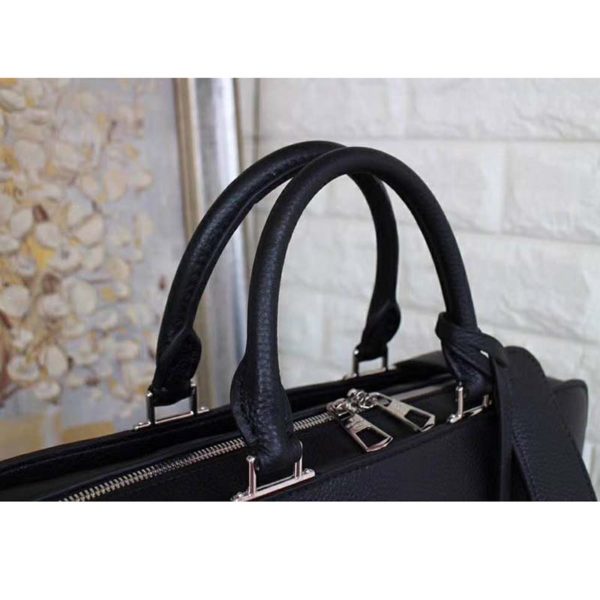 Louis Vuitton LV Men Armand Briefcase Taurillon Leather-Black (5)
