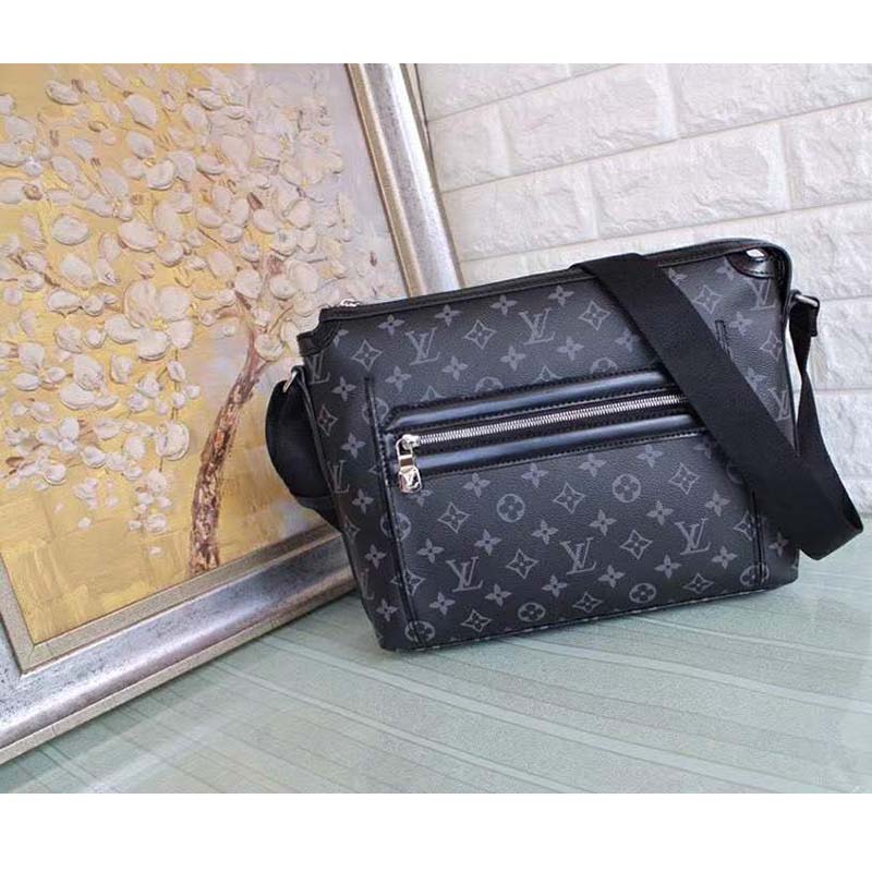 Louis Vuitton LV Men e Sling Bag Monogram Eclipse Canvas - LULUX