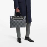 Louis Vuitton LV Men Porte-Documents Jour Damier Graphite Canvas