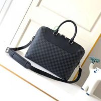 Louis Vuitton LV Men Porte-Documents Jour Damier Graphite Canvas