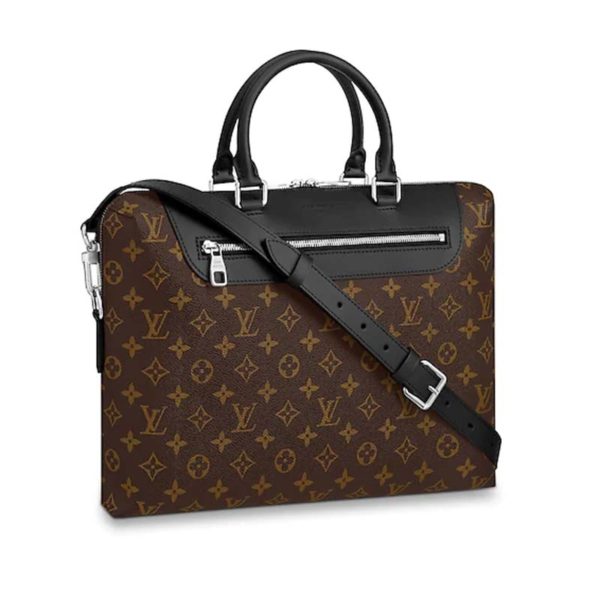 Louis Vuitton LV Men Porte-Documents Jour Monogram Macassar Canvas