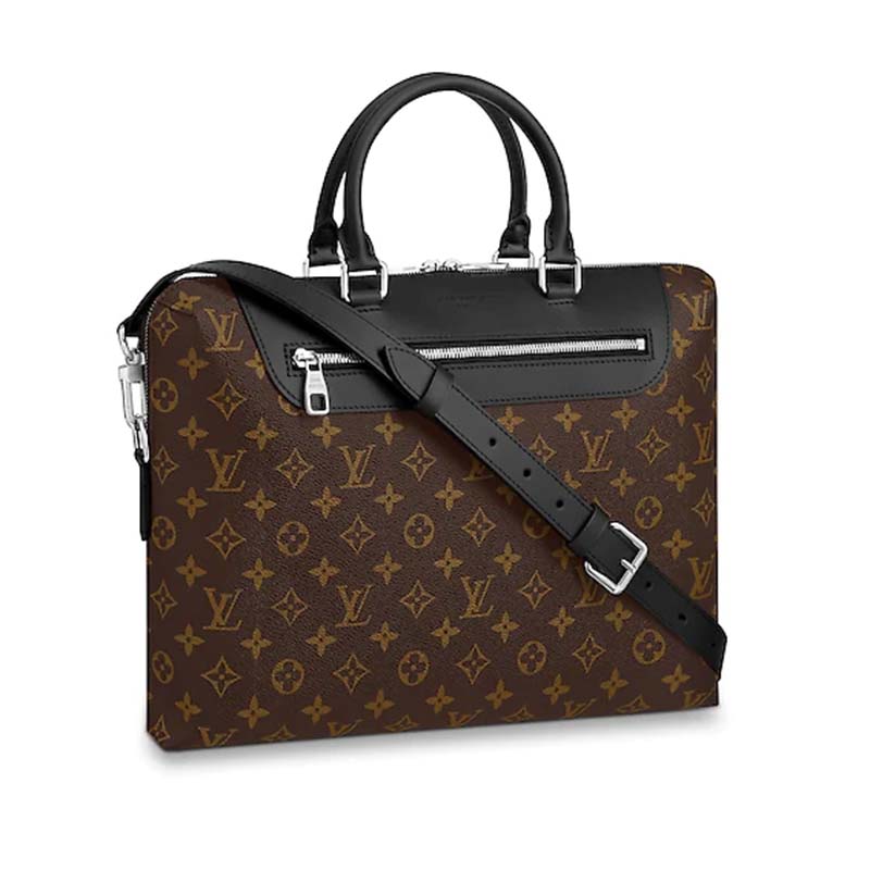 Louis Vuitton LV Men Porte-Documents Jour Monogram Macassar Canvas - LULUX