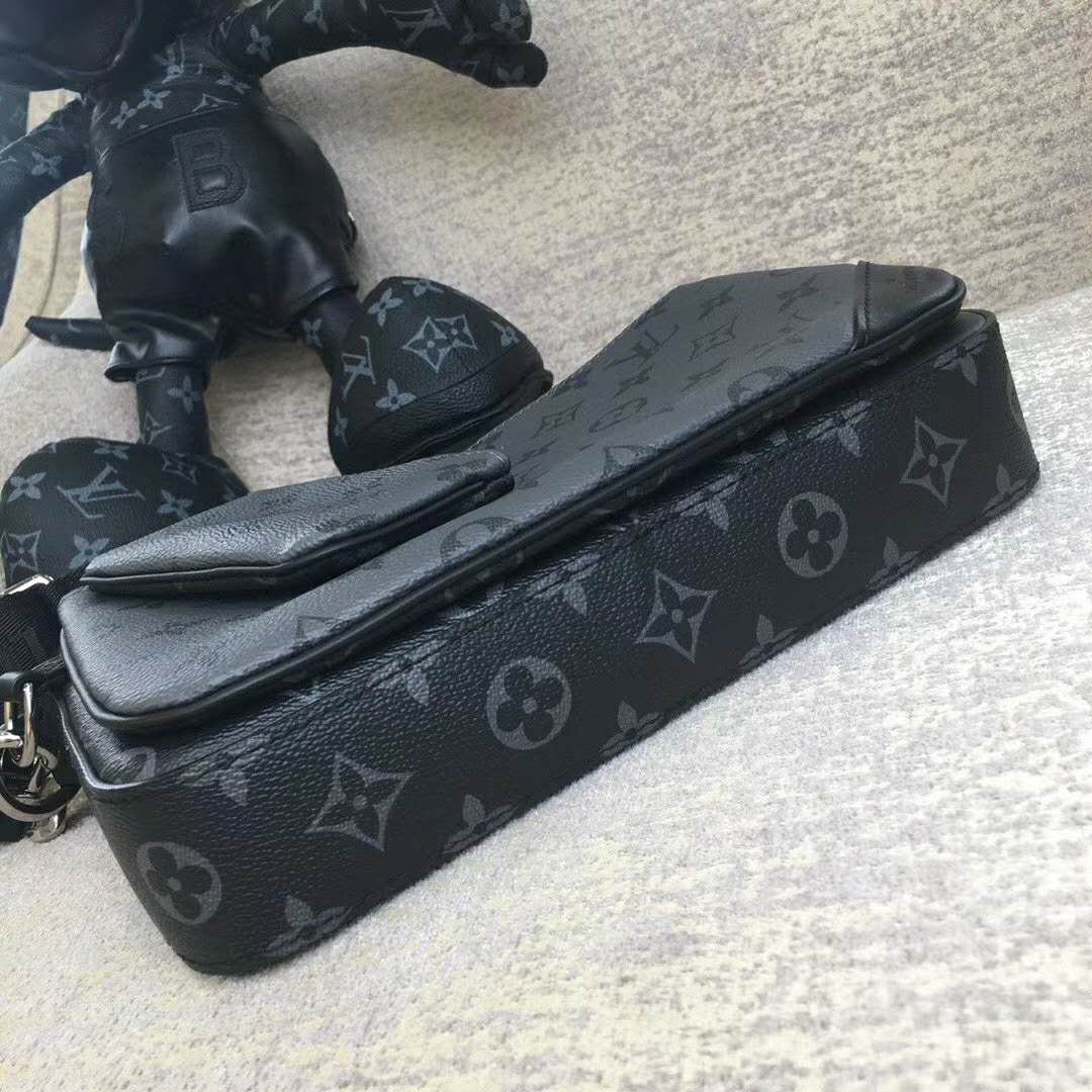 Louis Vuitton LV Men Trio Messenger Bag Monogram Eclipse Canvas - LULUX