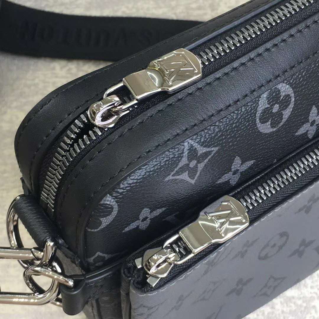 Louis Vuitton LV Men e Sling Bag Monogram Eclipse Canvas - LULUX