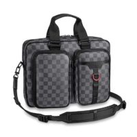 Louis Vuitton LV Men Utility Business Bag Damier Graphite Canvas