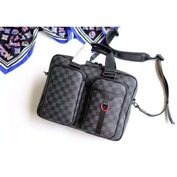 Louis Vuitton LV Men Utility Business Bag Damier Graphite Canvas (2)