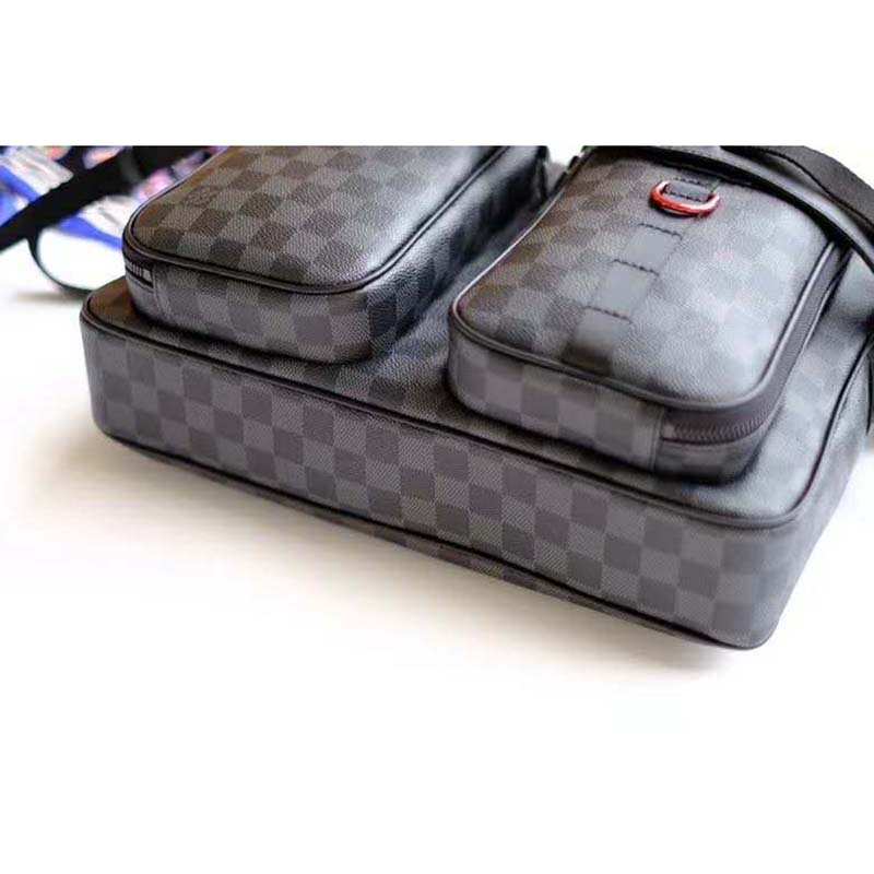 Louis Vuitton LV Men Utility Business Bag Damier Graphite Canvas