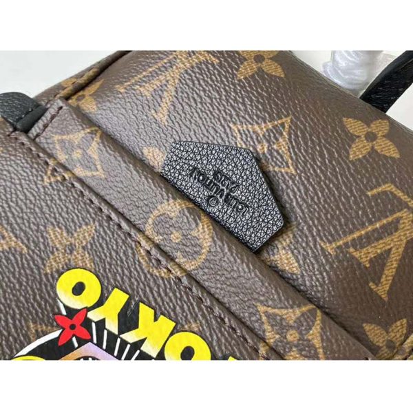 Louis Vuitton LV Unisex Backpack Bag in Monogram Canvas-Brown (8)