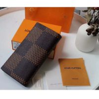 Louis Vuitton LV Unisex Brazza Wallet Giant Damier Ebene Canvas