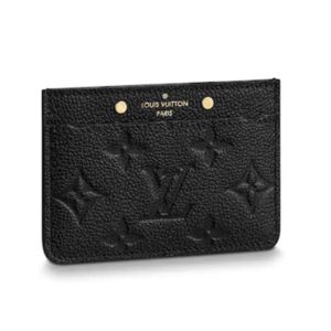 Louis Vuitton LV Unisex Card Holder Monogram Empreinte Leather-Black