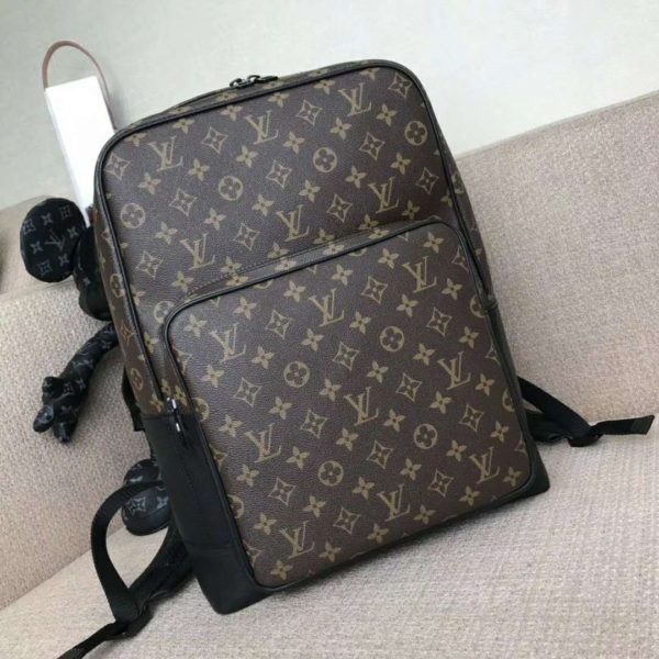 Louis Vuitton LV Unisex Dean Backpack Monogram Macassar Coated Canvas (4)