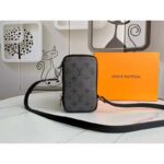 Louis Vuitton LV Unisex Double Phone Pouch Monogram Eclipse Canvas – Image 2