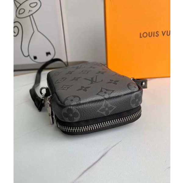 Louis Vuitton LV Unisex Double Phone Pouch Monogram Eclipse Canvas (2)