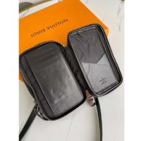 Louis Vuitton LV Unisex Double Phone Pouch Monogram Eclipse Canvas