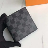 Louis Vuitton LV Unisex Marco Wallet Damier Graphite Coated Canvas