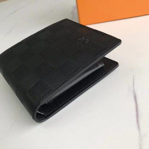 Louis Vuitton LV Unisex Marco Wallet Supple Damier Infini Leather-Black (5)