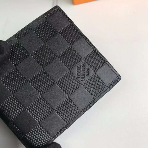 Louis Vuitton LV Unisex Marco Wallet Supple Damier Infini Leather-Black (6)