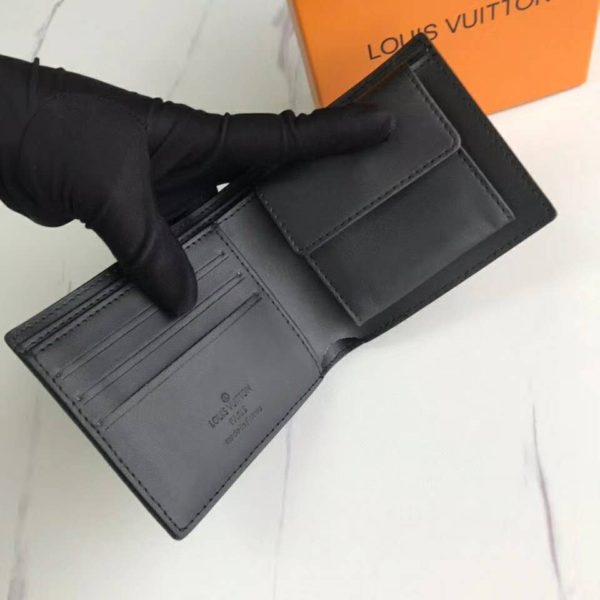 Louis Vuitton LV Unisex Marco Wallet Supple Damier Infini Leather-Black (7)