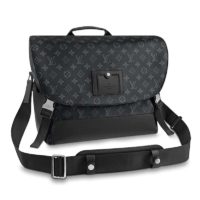 Louis Vuitton LV Unisex Messenger MM Voyager Monogram Eclipse Canvas