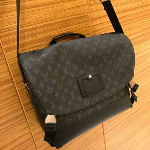 Louis Vuitton LV Unisex Messenger MM Voyager Monogram Eclipse Canvas (2)