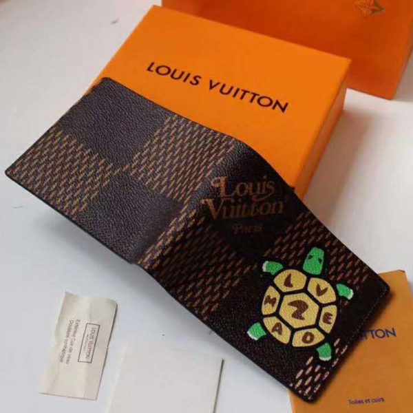 Louis Vuitton LV Unisex Multiple Wallet Giant Damier Ebene Canvas (9)