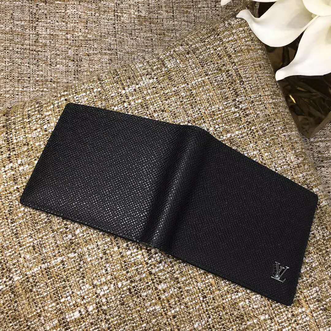 Louis Vuitton Multiple Wallet Black Cowhide