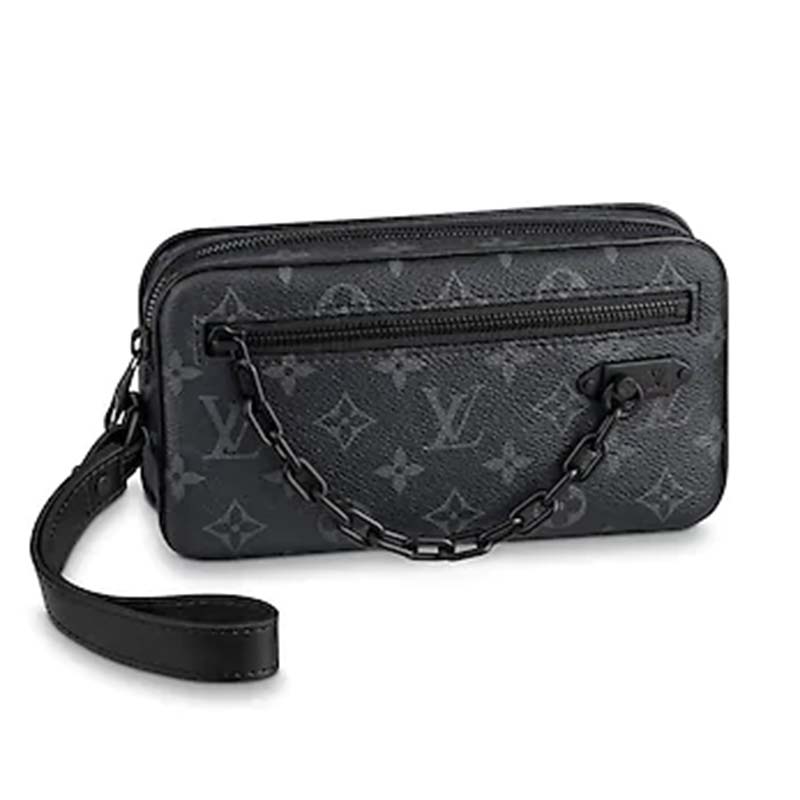 surfing Fremmedgørelse skam Louis Vuitton LV Unisex Pochette Volga Bag Monogram Eclipse Canvas - LULUX