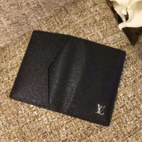 Louis Vuitton LV Unisex Pocket Organizer Taiga Cowhide Leather-Black