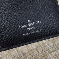 Louis Vuitton LV Unisex Pocket Organizer Taiga Cowhide Leather-Black