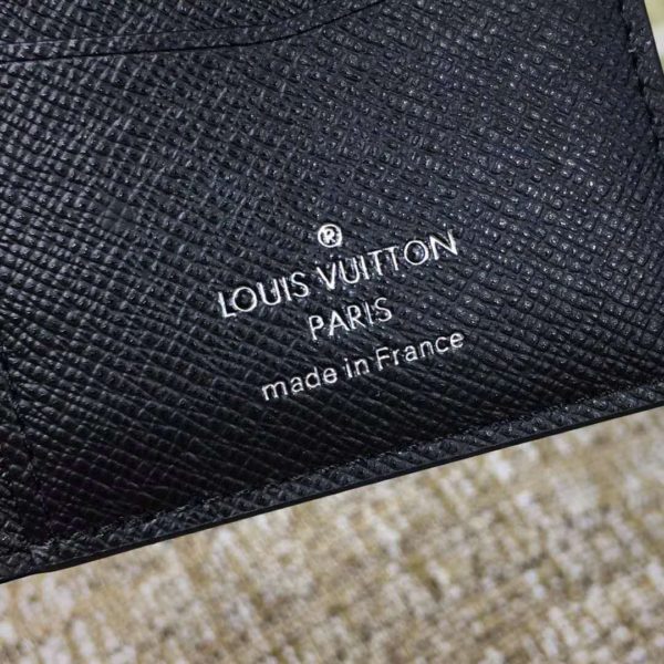 Louis Vuitton LV Unisex Pocket Organizer Taiga Cowhide Leather-Black (7)
