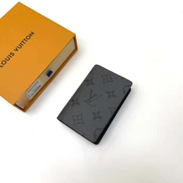 Louis Vuitton LV Unisex Pocket Organizer Wallet Monogram Eclipse Canvas (5)