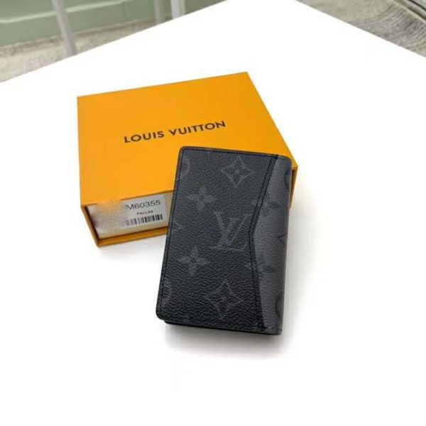 Louis Vuitton LV Unisex Pocket Organizer Wallet Monogram Eclipse Canvas (8)