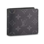 Portafoglio sottile unisex Louis Vuitton LV Monogram Eclipse Canvas - Grigio