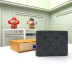 Louis Vuitton LV Unisex Slender Wallet Monogram Eclipse Canvas-Grey - immagine 3