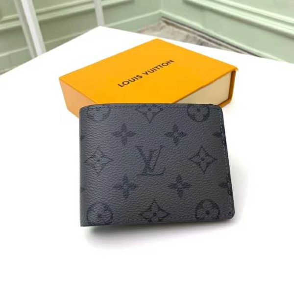 Louis Vuitton LV Unisex Slender Wallet Monogram Eclipse Canvas-Grey (3)