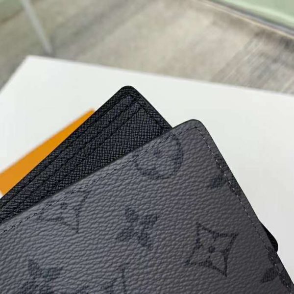Louis Vuitton LV Unisex Slender Wallet Monogram Eclipse Canvas-Grey (6)