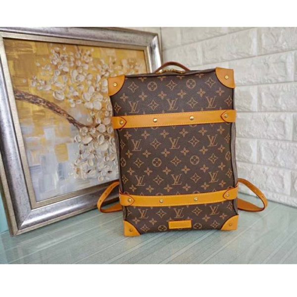 Louis Vuitton LV Unisex Soft Trunk Backpack MM Monogram Canvas (5)