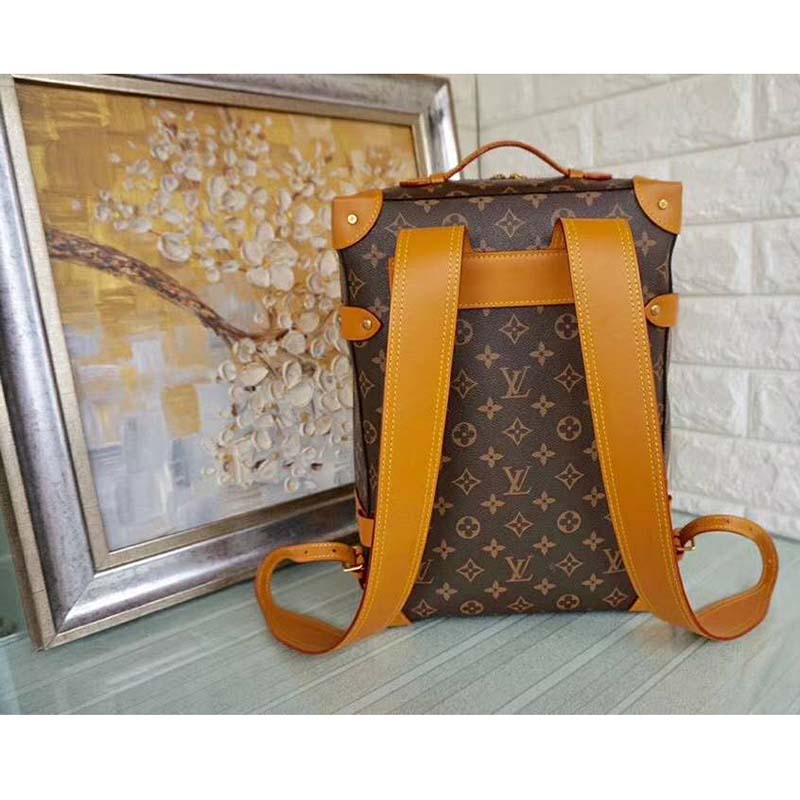 LV LV Unisex Soft Trunk Backpack MM Monogram Canvas in 2023