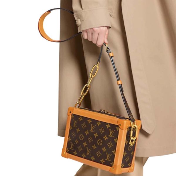 Louis Vuitton LV Unisex Soft Trunk Bag Monogram Coated Canvas-Brown (12)